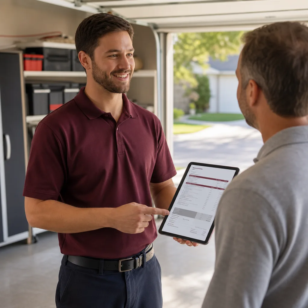 Illustration for garage door repair in Janesville