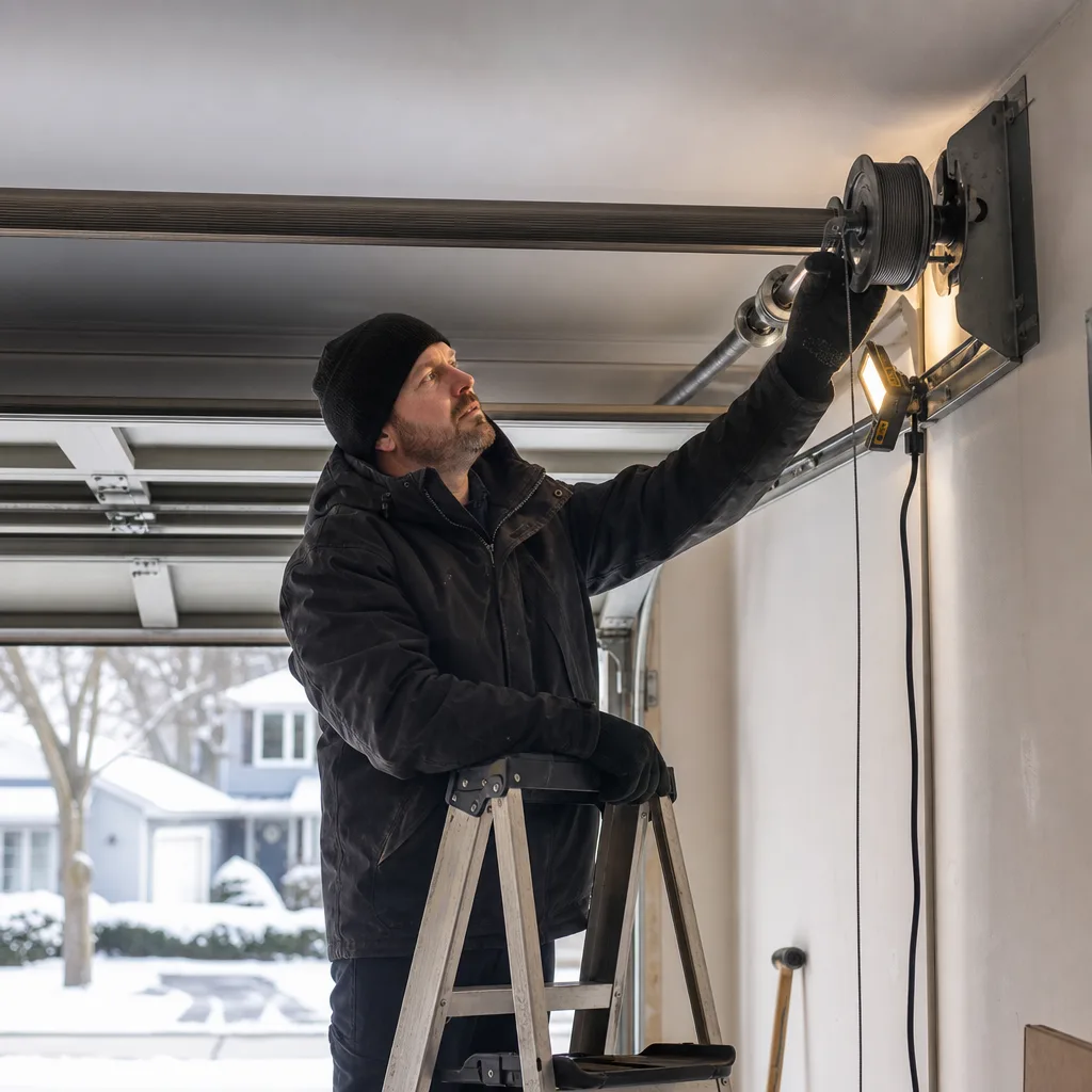 Illustration for garage door repair in Freeport