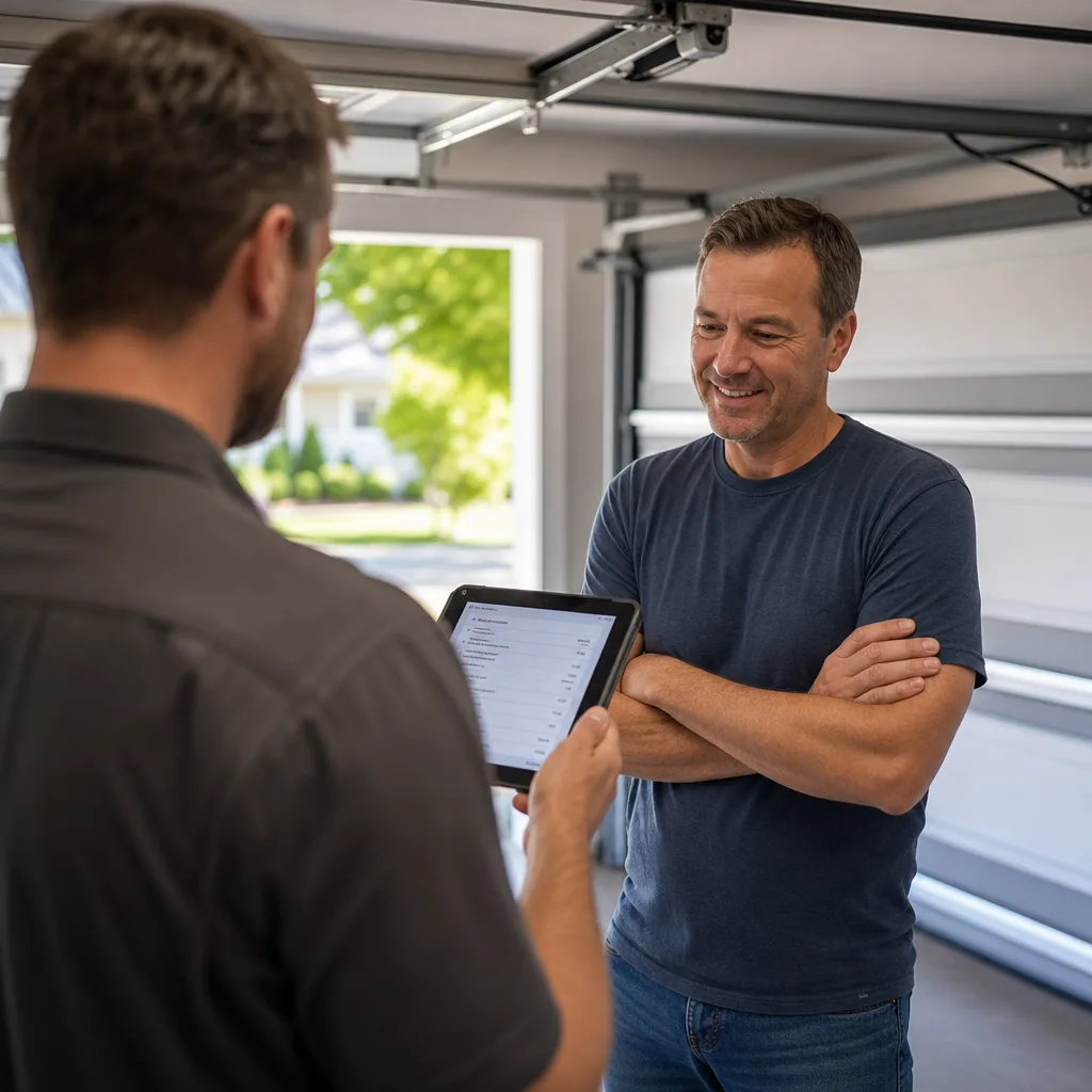 Illustration for garage door repair in Bourbonnais